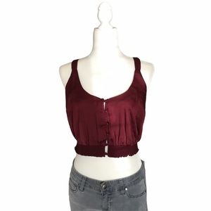 Intimately Free People Cropped Camisole Burgundy M